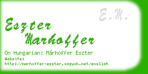 eszter marhoffer business card