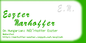 eszter marhoffer business card